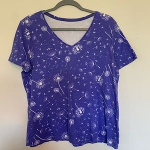Laura Scott Dandelion Short Sleeve Tee Large